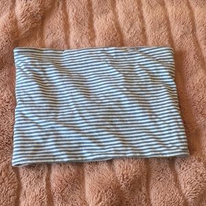 Striped blue and white tube top from brandy!